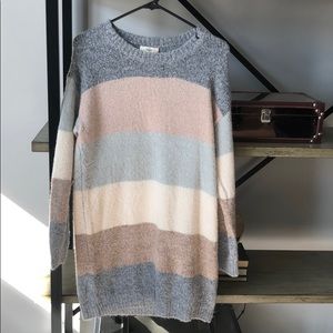 Color block tunic sweater/dress